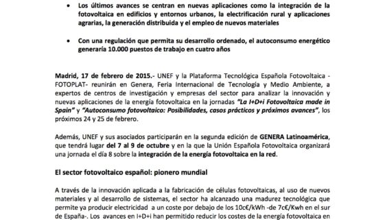 20150217 UNEF Participa en GENERA_DEF